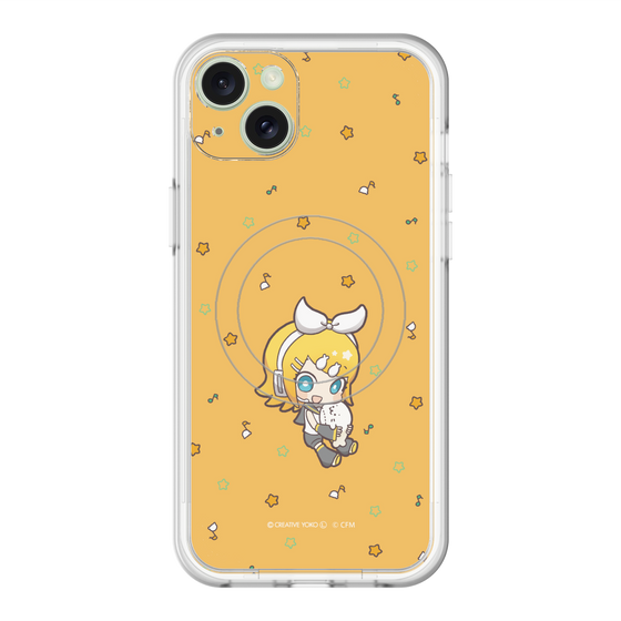 スリムプロテクションプレミアムケース with MagSafe［ しろたん×初音ミク - 鏡音リン - しろたんと一緒 ］