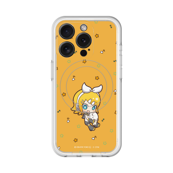 スリムプロテクションプレミアムケース with MagSafe［ しろたん×初音ミク - 鏡音リン - しろたんと一緒 ］