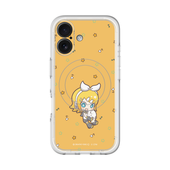 スリムプロテクションプレミアムケース with MagSafe［ しろたん×初音ミク - 鏡音リン - しろたんと一緒 ］