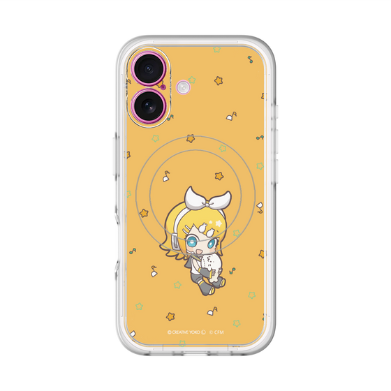 スリムプロテクションプレミアムケース with MagSafe［ しろたん×初音ミク - 鏡音リン - しろたんと一緒 ］