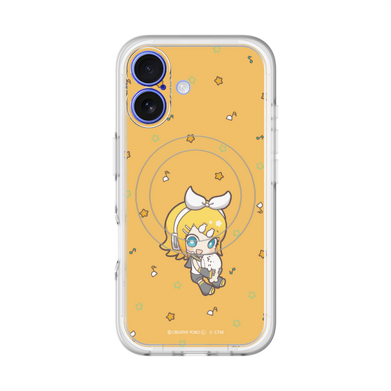 スリムプロテクションプレミアムケース with MagSafe［ しろたん×初音ミク - 鏡音リン - しろたんと一緒 ］