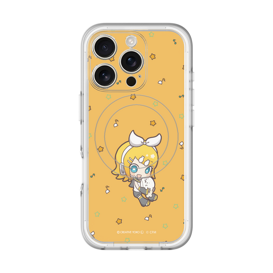 スリムプロテクションプレミアムケース with MagSafe［ しろたん×初音ミク - 鏡音リン - しろたんと一緒 ］