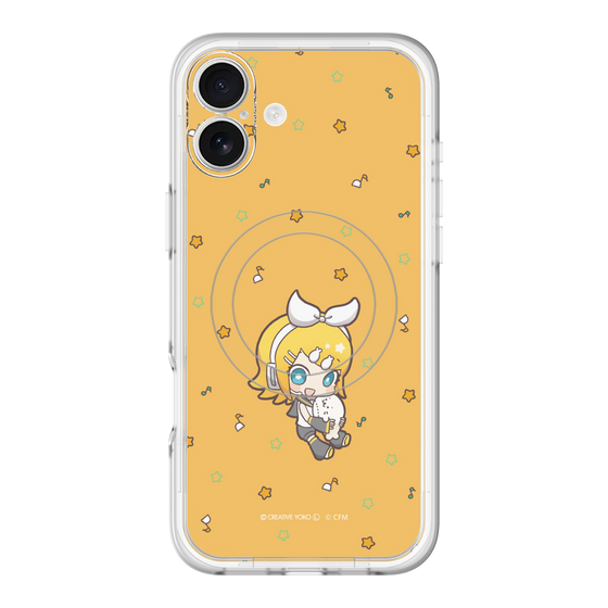 スリムプロテクションプレミアムケース with MagSafe［ しろたん×初音ミク - 鏡音リン - しろたんと一緒 ］