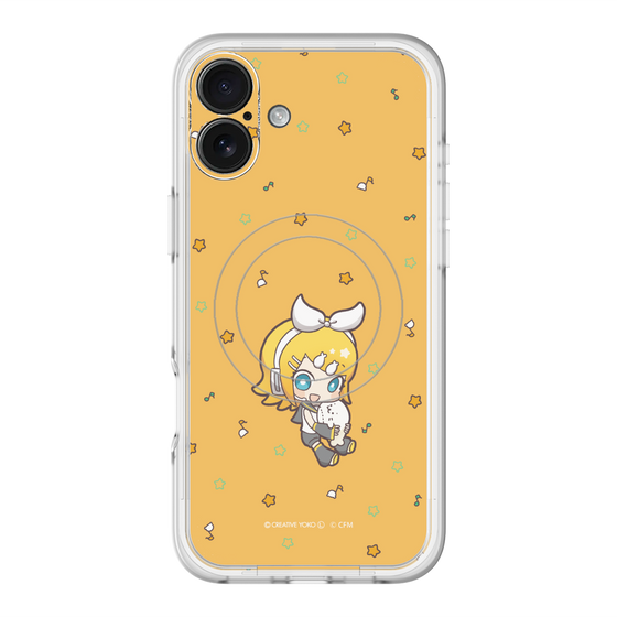 スリムプロテクションプレミアムケース with MagSafe［ しろたん×初音ミク - 鏡音リン - しろたんと一緒 ］
