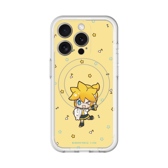 スリムプロテクションプレミアムケース with MagSafe［ しろたん×初音ミク - 鏡音レン - しろたんと一緒 ］