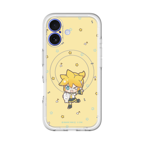 スリムプロテクションプレミアムケース with MagSafe［ しろたん×初音ミク - 鏡音レン - しろたんと一緒 ］
