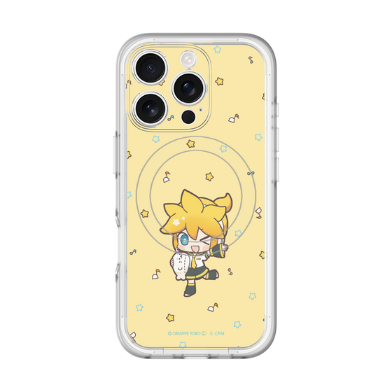 スリムプロテクションプレミアムケース with MagSafe［ しろたん×初音ミク - 鏡音レン - しろたんと一緒 ］