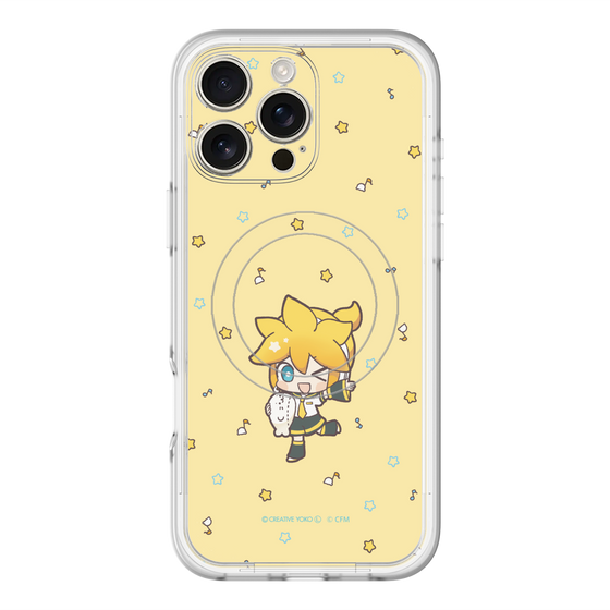 スリムプロテクションプレミアムケース with MagSafe［ しろたん×初音ミク - 鏡音レン - しろたんと一緒 ］