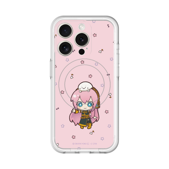 スリムプロテクションプレミアムケース with MagSafe［ しろたん×初音ミク - 巡音ルカ - しろたんと一緒 ］