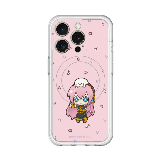 スリムプロテクションプレミアムケース with MagSafe［ しろたん×初音ミク - 巡音ルカ - しろたんと一緒 ］