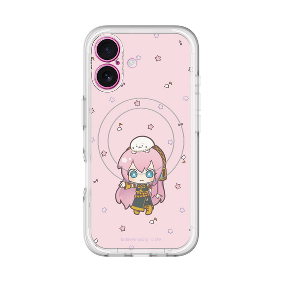 スリムプロテクションプレミアムケース with MagSafe［ しろたん×初音ミク - 巡音ルカ - しろたんと一緒 ］