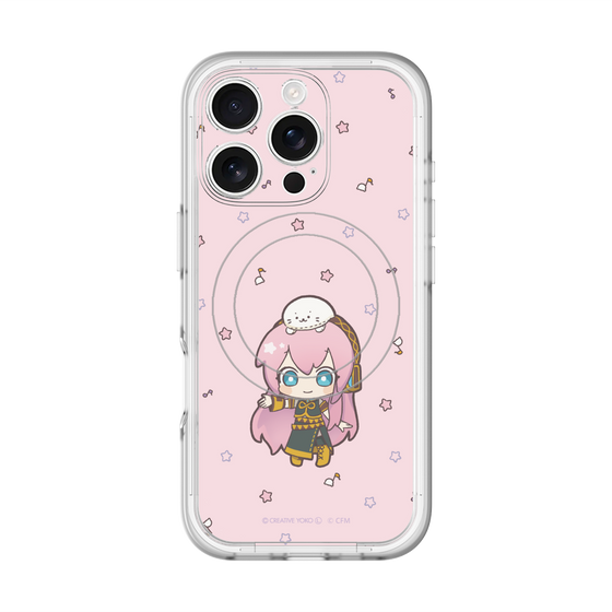 スリムプロテクションプレミアムケース with MagSafe［ しろたん×初音ミク - 巡音ルカ - しろたんと一緒 ］