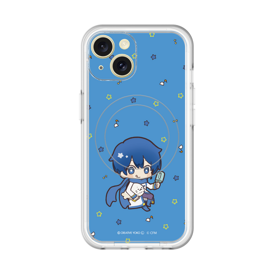 スリムプロテクションプレミアムケース with MagSafe［ しろたん×初音ミク - KAITO - しろたんと一緒 ］