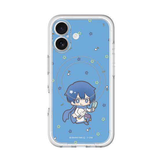 スリムプロテクションプレミアムケース with MagSafe［ しろたん×初音ミク - KAITO - しろたんと一緒 ］