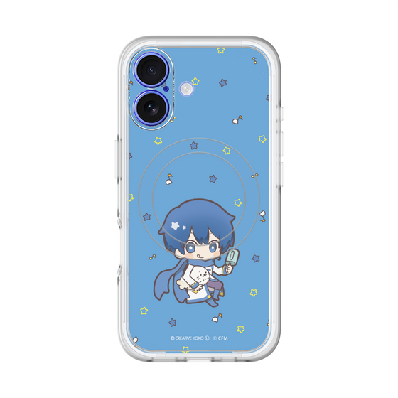 スリムプロテクションプレミアムケース with MagSafe［ しろたん×初音ミク - KAITO - しろたんと一緒 ］