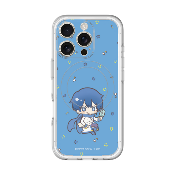 スリムプロテクションプレミアムケース with MagSafe［ しろたん×初音ミク - KAITO - しろたんと一緒 ］