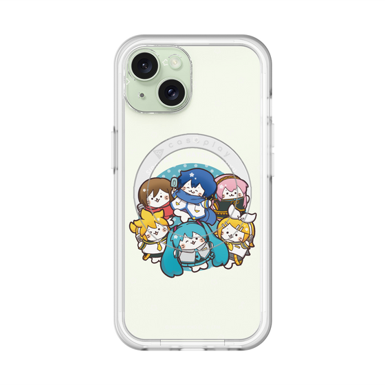 スリムプロテクションプレミアムケース with MagSafe［ しろたん×初音ミク - 全員集合 - しろたん変身 ］