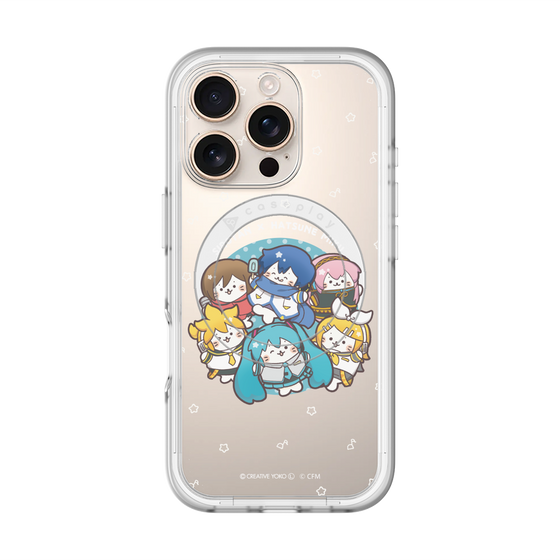 スリムプロテクションプレミアムケース with MagSafe［ しろたん×初音ミク - 全員集合 - しろたん変身 ］