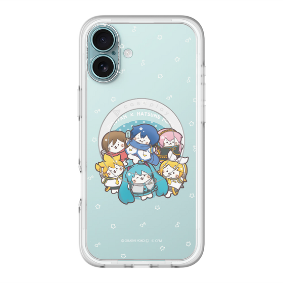 スリムプロテクションプレミアムケース with MagSafe［ しろたん×初音ミク - 全員集合 - しろたん変身 ］