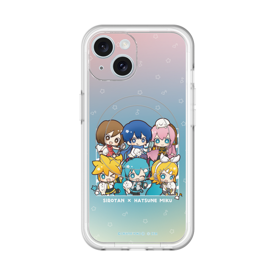 スリムプロテクションプレミアムケース with MagSafe［ しろたん×初音ミク - 全員集合 - しろたんと一緒 ］