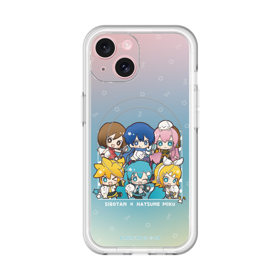スリムプロテクションプレミアムケース with MagSafe［ しろたん×初音ミク - 全員集合 - しろたんと一緒 ］