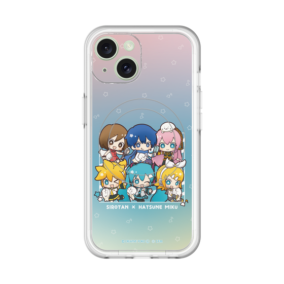 スリムプロテクションプレミアムケース with MagSafe［ しろたん×初音ミク - 全員集合 - しろたんと一緒 ］