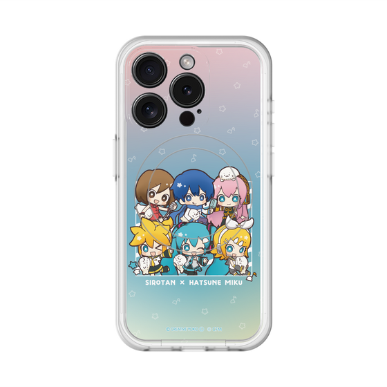 スリムプロテクションプレミアムケース with MagSafe［ しろたん×初音ミク - 全員集合 - しろたんと一緒 ］