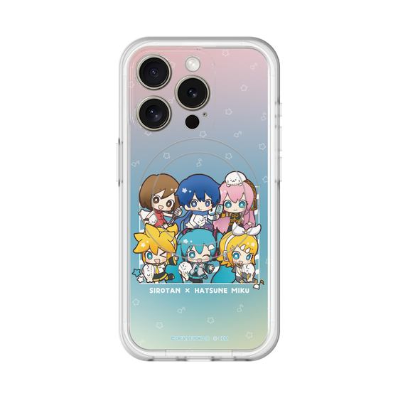 スリムプロテクションプレミアムケース with MagSafe［ しろたん×初音ミク - 全員集合 - しろたんと一緒 ］