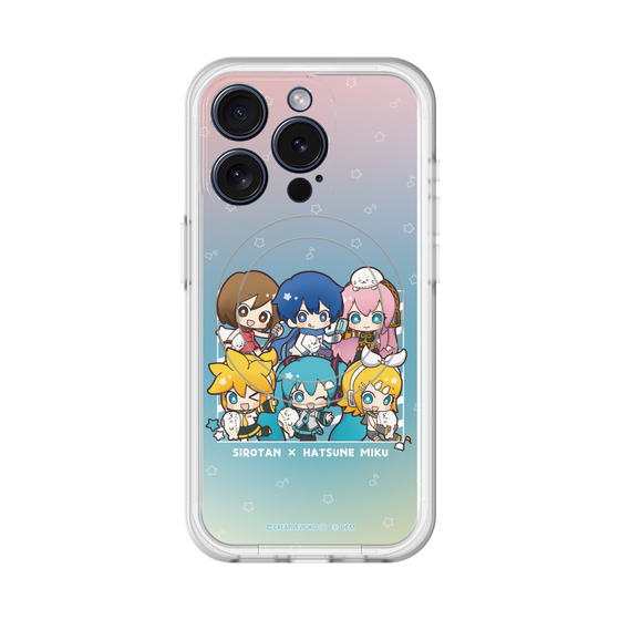 スリムプロテクションプレミアムケース with MagSafe［ しろたん×初音ミク - 全員集合 - しろたんと一緒 ］