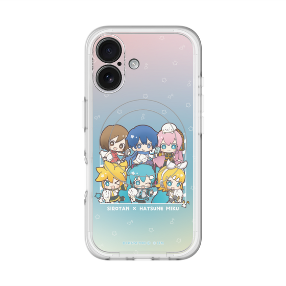 スリムプロテクションプレミアムケース with MagSafe［ しろたん×初音ミク - 全員集合 - しろたんと一緒 ］