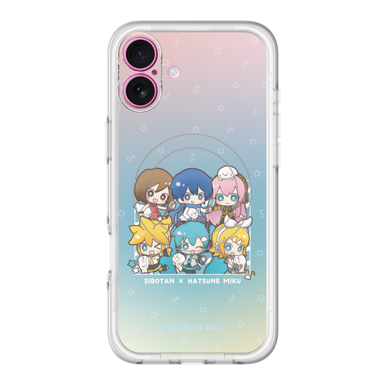 スリムプロテクションプレミアムケース with MagSafe［ しろたん×初音ミク - 全員集合 - しろたんと一緒 ］