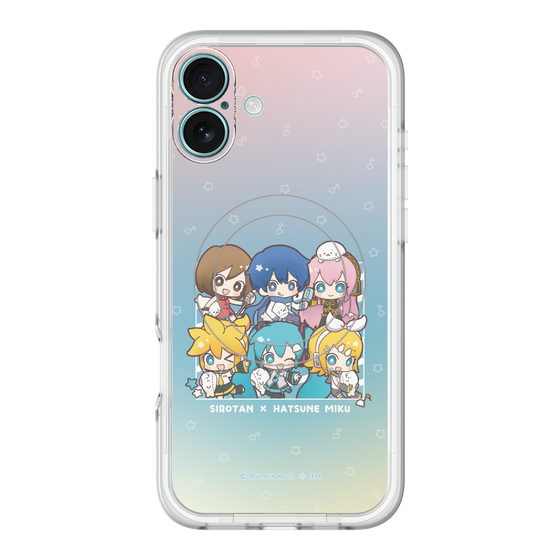 スリムプロテクションプレミアムケース with MagSafe［ しろたん×初音ミク - 全員集合 - しろたんと一緒 ］