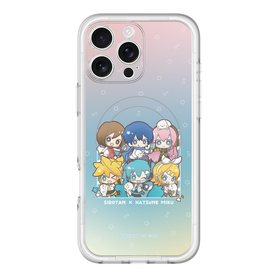 スリムプロテクションプレミアムケース with MagSafe［ しろたん×初音ミク - 全員集合 - しろたんと一緒 ］