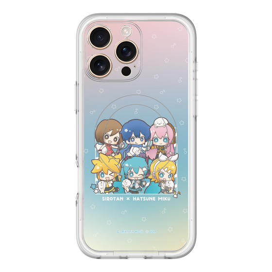 スリムプロテクションプレミアムケース with MagSafe［ しろたん×初音ミク - 全員集合 - しろたんと一緒 ］