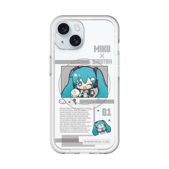 スリムプロテクションプレミアムケース with MagSafe［ しろたん×初音ミク - 初音ミク - インフォグラフィック ］
