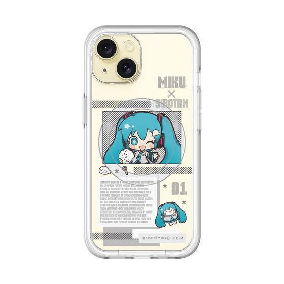 スリムプロテクションプレミアムケース with MagSafe［ しろたん×初音ミク - 初音ミク - インフォグラフィック ］