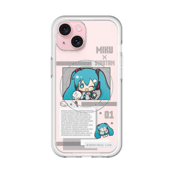 スリムプロテクションプレミアムケース with MagSafe［ しろたん×初音ミク - 初音ミク - インフォグラフィック ］