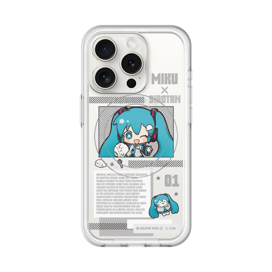 スリムプロテクションプレミアムケース with MagSafe［ しろたん×初音ミク - 初音ミク - インフォグラフィック ］