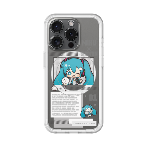 スリムプロテクションプレミアムケース with MagSafe［ しろたん×初音ミク - 初音ミク - インフォグラフィック ］