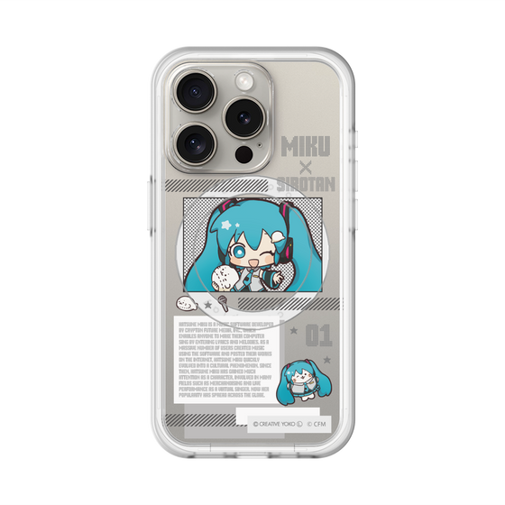 スリムプロテクションプレミアムケース with MagSafe［ しろたん×初音ミク - 初音ミク - インフォグラフィック ］