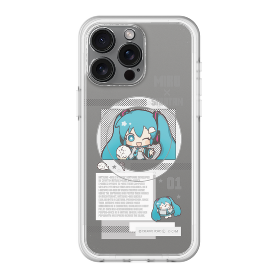 スリムプロテクションプレミアムケース with MagSafe［ しろたん×初音ミク - 初音ミク - インフォグラフィック ］