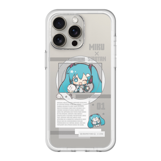 スリムプロテクションプレミアムケース with MagSafe［ しろたん×初音ミク - 初音ミク - インフォグラフィック ］