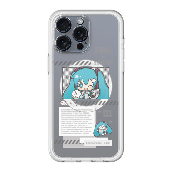 スリムプロテクションプレミアムケース with MagSafe［ しろたん×初音ミク - 初音ミク - インフォグラフィック ］