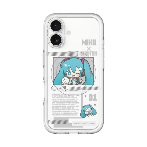 スリムプロテクションプレミアムケース with MagSafe［ しろたん×初音ミク - 初音ミク - インフォグラフィック ］