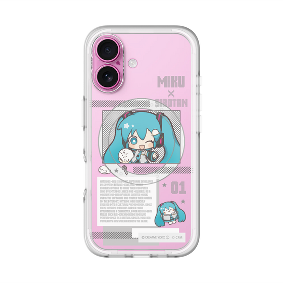 スリムプロテクションプレミアムケース with MagSafe［ しろたん×初音ミク - 初音ミク - インフォグラフィック ］