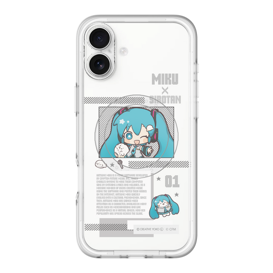 スリムプロテクションプレミアムケース with MagSafe［ しろたん×初音ミク - 初音ミク - インフォグラフィック ］