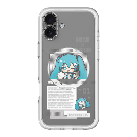 スリムプロテクションプレミアムケース with MagSafe［ しろたん×初音ミク - 初音ミク - インフォグラフィック ］