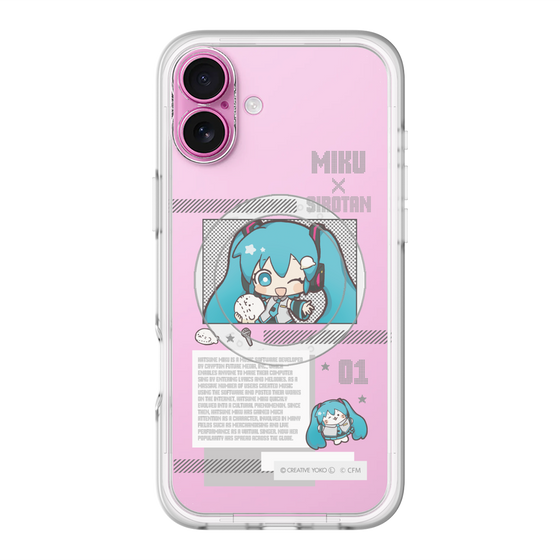 スリムプロテクションプレミアムケース with MagSafe［ しろたん×初音ミク - 初音ミク - インフォグラフィック ］