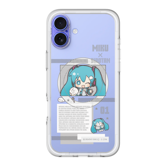 スリムプロテクションプレミアムケース with MagSafe［ しろたん×初音ミク - 初音ミク - インフォグラフィック ］