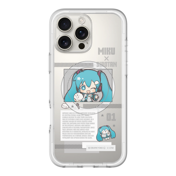 スリムプロテクションプレミアムケース with MagSafe［ しろたん×初音ミク - 初音ミク - インフォグラフィック ］
